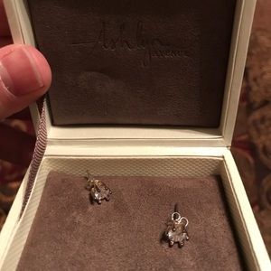 Ashlynn Avenue Silver Plated .9 Stud Earrings